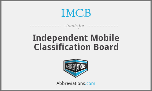 IMCB - Independent Mobile Classification Board