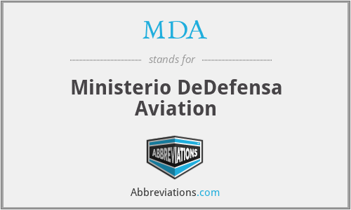 MDA - Ministerio DeDefensa Aviation