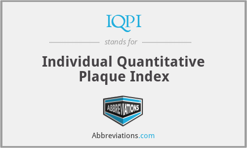 IQPI - Individual Quantitative Plaque Index