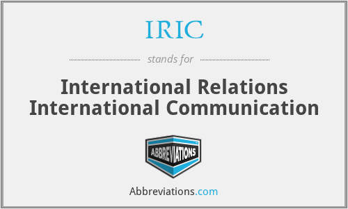 IRIC - International Relations International Communication