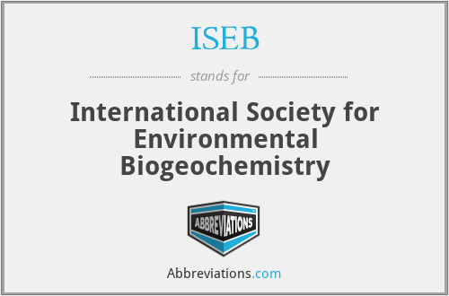 ISEB - International Society for Environmental Biogeochemistry