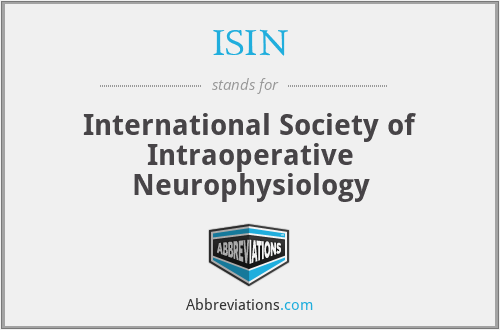 ISIN - International Society of Intraoperative Neurophysiology