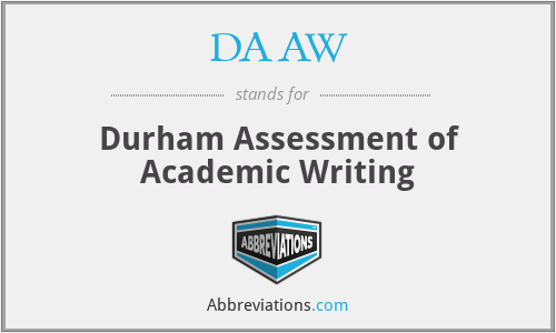 DAAW - Durham Assessment of Academic Writing