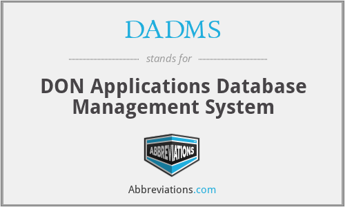 DADMS - DON Applications Database Management System