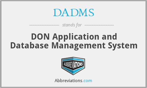 DADMS - DON Application and Database Management System