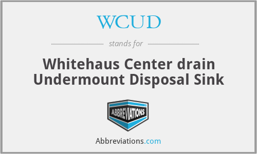 WCUD - Whitehaus Center drain Undermount Disposal Sink