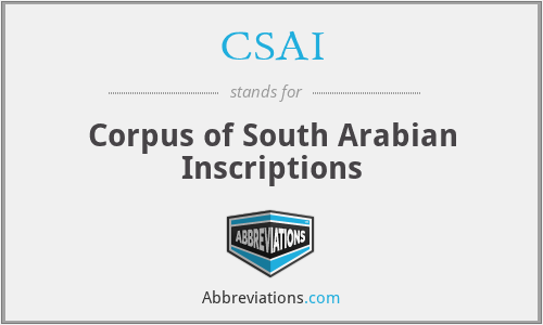 CSAI - Corpus of South Arabian Inscriptions