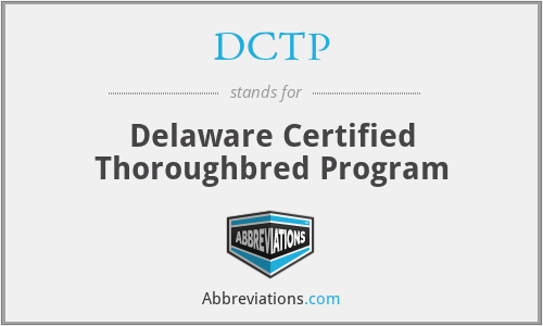 DCTP - Delaware Certified Thoroughbred Program
