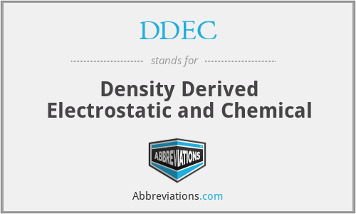 DDEC - Density Derived Electrostatic and Chemical
