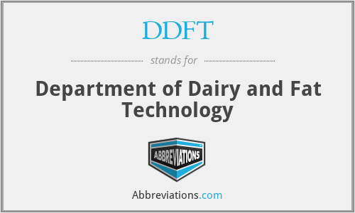DDFT - Department of Dairy and Fat Technology