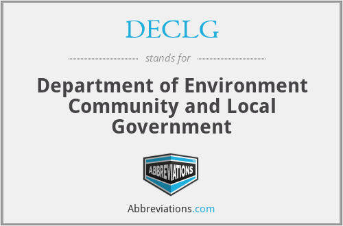 DECLG - Department of Environment Community and Local Government