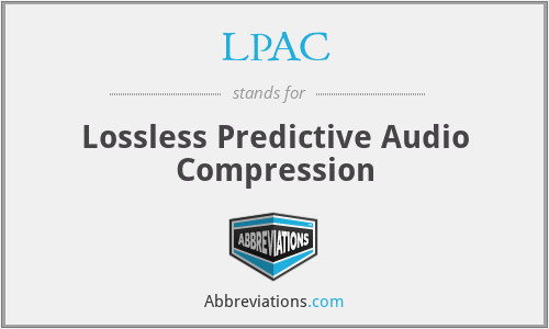 LPAC - Lossless Predictive Audio Compression