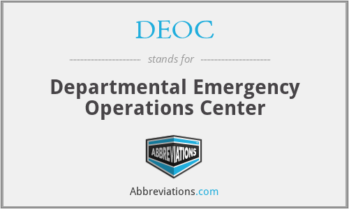 DEOC - Departmental Emergency Operations Center