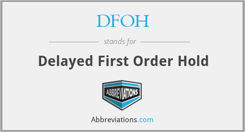 DFOH - Delayed First Order Hold