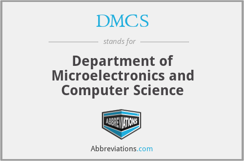 DMCS - Department of Microelectronics and Computer Science