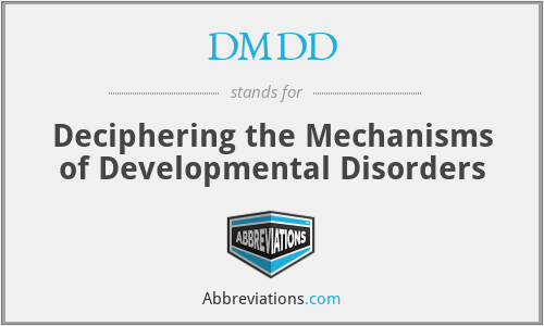 DMDD - Deciphering the Mechanisms of Developmental Disorders