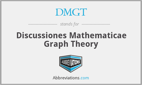 DMGT - Discussiones Mathematicae Graph Theory