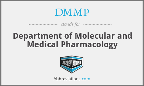 DMMP - Department of Molecular and Medical Pharmacology