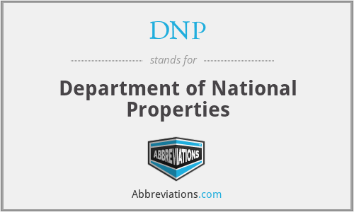 DNP - Department of National Properties
