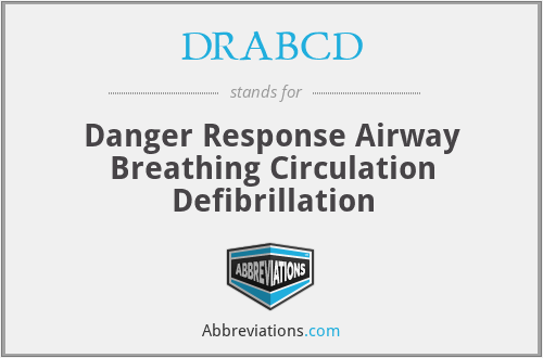 DRABCD - Danger Response Airway Breathing Circulation Defibrillation