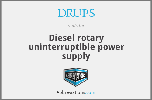 DRUPS - Diesel rotary uninterruptible power supply