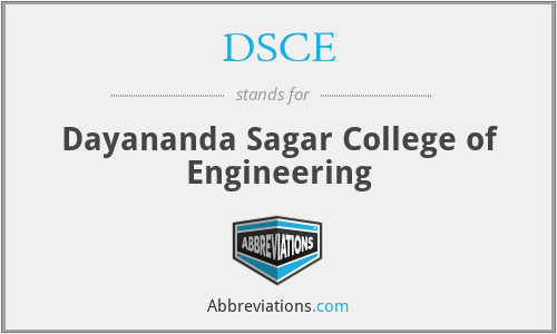DSCE - Dayananda Sagar College of Engineering