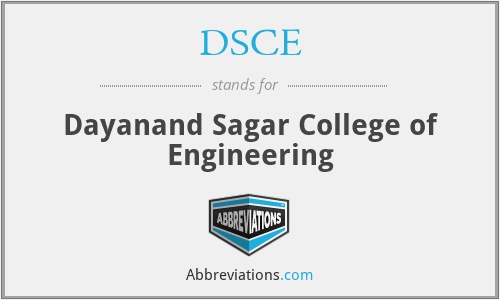 DSCE - Dayanand Sagar College of Engineering