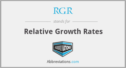 RGR - Relative Growth Rates
