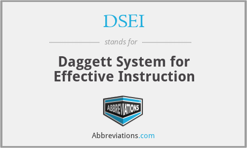 DSEI - Daggett System for Effective Instruction