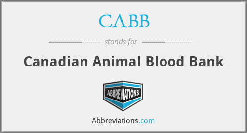 CABB - Canadian Animal Blood Bank