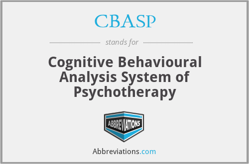 CBASP - Cognitive Behavioural Analysis System of Psychotherapy