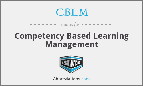 CBLM - Competency Based Learning Management