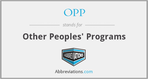 OPP - Other Peoples' Programs