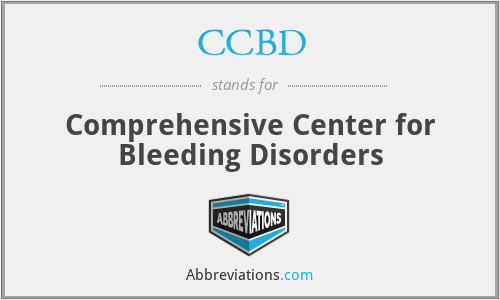CCBD - Comprehensive Center for Bleeding Disorders