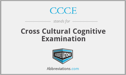 CCCE - Cross Cultural Cognitive Examination