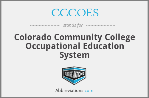 CCCOES - Colorado Community College Occupational Education System