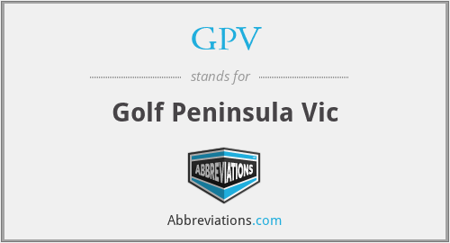 GPV - Golf Peninsula Vic