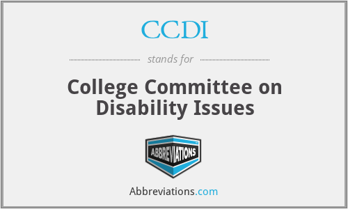 CCDI - College Committee on Disability Issues