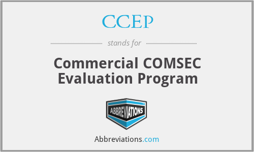 CCEP - Commercial COMSEC Evaluation Program