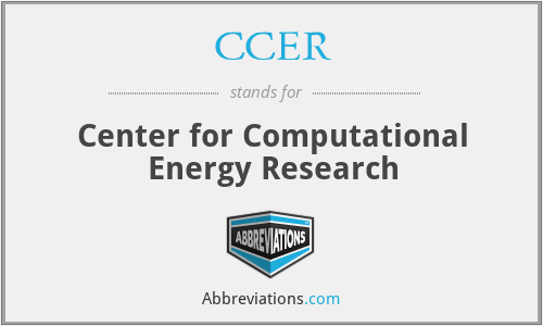 CCER - Center for Computational Energy Research
