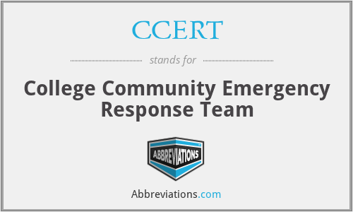 CCERT - College Community Emergency Response Team