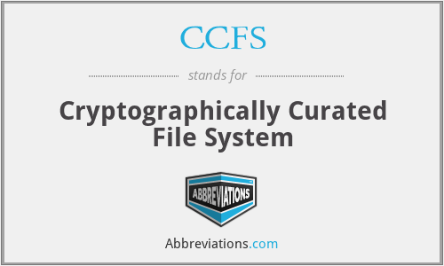 CCFS - Cryptographically Curated File System