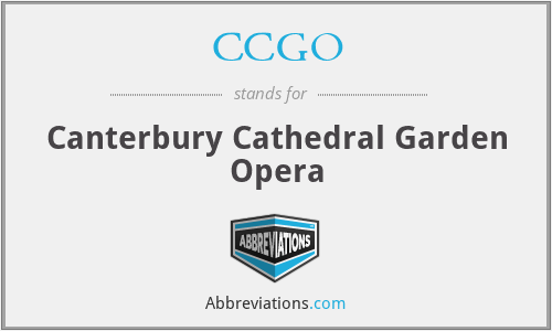 CCGO - Canterbury Cathedral Garden Opera