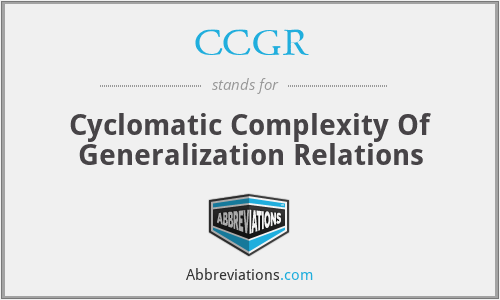 CCGR - Cyclomatic Complexity Of Generalization Relations