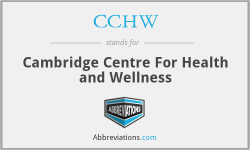 CCHW - Cambridge Centre For Health and Wellness