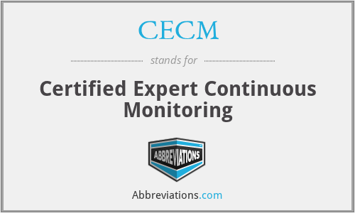 CECM - Certified Expert Continuous Monitoring