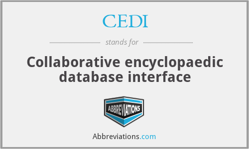 CEDI - Collaborative encyclopaedic database interface