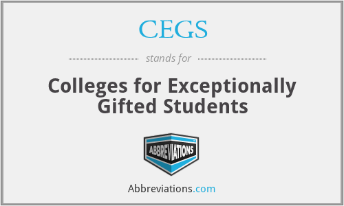 CEGS - Colleges for Exceptionally Gifted Students