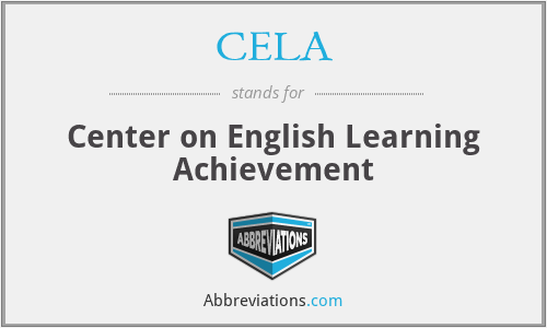 CELA - Center on English Learning Achievement
