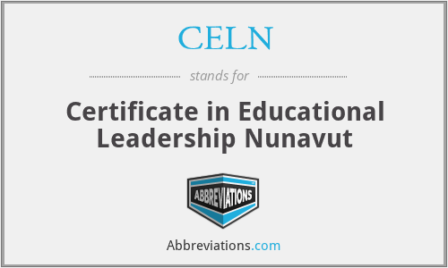 CELN - Certificate in Educational Leadership Nunavut